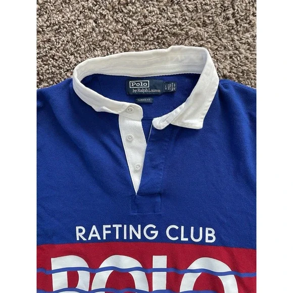Vintage Polo Ralph Lauren Rafting Club Short Sleeve Polo Men's Large - Picture 2 of 5